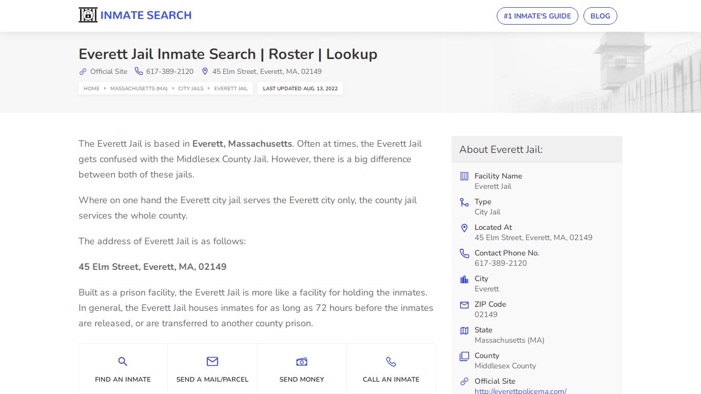 Everett Jail Inmate Search | Roster | Lookup